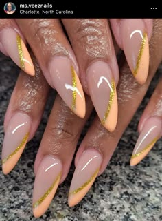 Cute Nail Colors, Gel Toe Nails, Polygel Nails, French Tip Acrylic Nails, Creative Nail Designs, Glamorous Nails, Oval Nails, Brown Nails, Fancy Nails