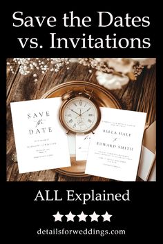 save the date and wedding invitation beside a clock over a wooden table Last Minute Wedding, Printable Bridal Shower Games, Save The Date Ideas, Timing Is Everything, Wedding Top, Wedding Timeline, The Wedding Date, Brunch Wedding, Wedding Music