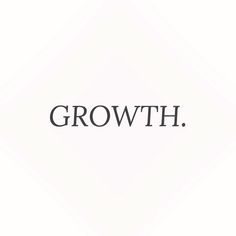 the word growth written in black on a white background