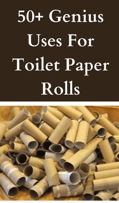 several different types of toilet paper rolls with the words 50 genius uses for toilet paper rolls