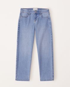 Our new boyfriend jeans in a mid rise, that's relaxed in the hips and straight fit through the leg, featuring a light wash, functional pockets and waistband adjusters in all sizes. Mid Rise Boyfriend Jeans, New Boyfriend, Abercrombie Kids, Girls Jeans, Kids Bottoms, American Apparel, Boyfriend Jeans, Mid Rise, Inside Out