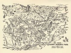 a black and white map of yosemite national park