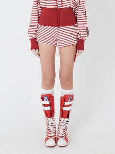 Composition : (Shell1) 100% CottonColor : RED STRIPECountry of Origin : Republic of Korea Red Space, Summer 2025, 2000s Fashion Outfits, Tech Fashion, Red Stripe, 2000s Fashion, Knit Shorts, In The Winter, Fashion Sewing