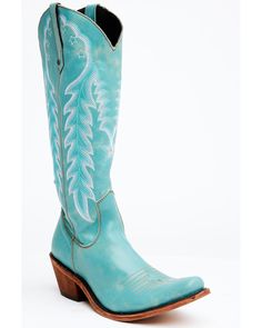 Liberty Black Women's Marissa Star Stitched Boots - Snip Toe, Light Blue Cowboy Boots, Blue Boots, Star Stitch, Leather Pulls, Boots For Sale, Get Directions, Western Boots, Lace Up Boots, Full Grain Leather