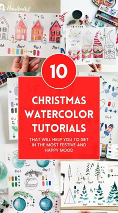 the top ten christmas watercolor projects that will help you get in the most festive and happy mood