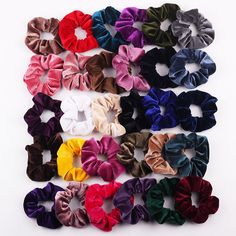 Velvet Scrunchie Hair Tie For Women Elastic Hair Rubber Bands Gum  Girls Ponytail Holder Hair Rope Hair Loop, Penny Board, Hair Rubber Bands, Velvet Scrunchie, Women Tie, Hair Band For Girl, Velvet Hair, Vsco Girl, Hair Rings