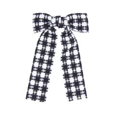 a black and white checkered bow tie