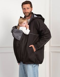 Ultra-versatile, Seraphine's 6 in 1 Men's Waterproof Coat with Baby Pouch is designed for dads. With a zip-on pouch for babywearing & removable inner fleece. Maternity Jacket, Waterproof Jacket Men, Winter Maternity, Maternity Coat, Waterproof Coat, Stylish Maternity, Waterproof Jacket, Baby Wearing, Maternity Clothes