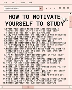 College Study Motivation, Phd Advice, Motivational Tips, Best Study Tips