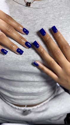 Basic Nails Ideas, Cutesy Nails, Color Trends 2024, Navy Blue Nails, Stunning Nail Designs, Solid Color Nails, Plain Nails, Nail Color Trends, Basic Nails