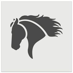 a horse's head in black and white on a light gray background with the words,