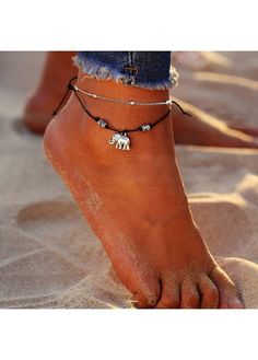 Color:Silvery White;Package Contents:2 X Anklets;Occasion:Sport; Crystal Barefoot Sandals, Elephant Anklet, Beaded Ankle Bracelets, Foot Bracelet, Leg Chain, Beaded Ankle, Anklets Boho, Beach Anklets, Ankle Chain