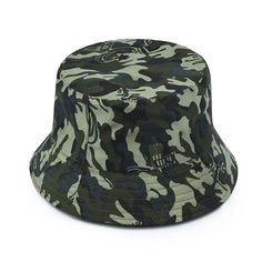 Elevate your outdoor style with our Camo Bucket Hat, the perfect blend of functionality and fashion. Whether you're hiking, fishing, or simply enjoying a sunny day, this hat provides the ultimate protection and a stylish look. Key Features: Durable Material: Crafted from cotton and polyester to ensure long-lasting wear and comfort. Classic Camo Design: Features a timeless camouflage pattern that blends seamlessly with natural surroundings, making it perfect for outdoor adventures. Wide Brim: Off Outdoor Bucket Hat With Curved Brim, Military Style Green Bucket Hat For Outdoor, Military Style Wide Brim Bucket Hat For Outdoor Activities, Military Style Wide Brim Bucket Hat For Outdoor, Packable Visor Bucket Hat For Outdoor, Khaki Cap Sun Hat For Summer, Outdoor Brimmed Bucket Hat, Lightweight Outdoor Bucket Hat, One Size Fits Most Brimmed Bucket Hat For Outdoor