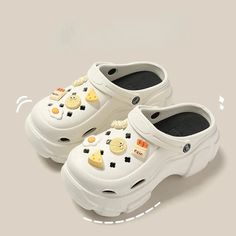 Color: white-setWC112, Shoe Size: 36-37 Slippers Diy, New Sandal, Summer Clogs, Sandal Slippers, Diy Slippers, Basic Heels, Beach Slides, Summer Heels, Women's Mules