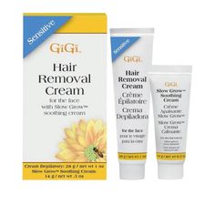 The Gigi Facial Hair Removal Cream and Slow Grow Soothing Cream Set is designed to provide a quick and effective solution for unwanted facial hair while ensuring sensitive skin remains calm and hydrated. The Facial Hair Removal Cream works swiftly to dissolve hair at the root, offering a smooth and hair-free complexion in minutes. Complementing this, the Slow Grow Soothing Cream helps to minimize regrowth and soothes irritation, making it perfect for those with delicate skin. Diy Hair Removal Cream, Diy Wax Hair Removal, Gigi Hair, Diy Facial Hair Removal, Best Hair Removal Cream, Facial Hair Removal Cream, Aloe Vera Cream, Sugaring Hair Removal, Hair Removal Diy