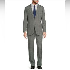 Like New Two Piece Classic Suit By Hickey Freeman Goolden Needle,Please See Pictures For Measurements, 42 Long Question? Leave A Message Hickey Freeman Suits, Classic Suit, New Pant, Mens Suits, Blazer Suit, Black And Grey, Two Piece, Like New, Man Shop