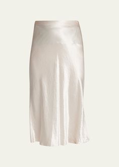 Find VINCE Satin Slip Midi Skirt on Editorialist. EXCLUSIVELY AT NEIMAN MARCUS Vince slip skirt. Aline silhouette. Midi length. Pullon style. Acetate. Imported. Slip Midi Skirt, Satin Slip Skirt, Twill Skirt, Crochet Midi, Midi Wrap Skirt, Latest Skirts, Slip Skirts, Elevated Basics, Satin Midi Skirt