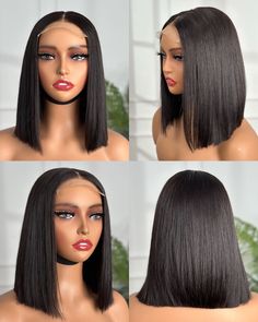 Genuine Raw unprocessed Virgin Vietnamese Bone straight human hair.  Great quality, 4x4  transparent lace closure human hair Glueless bob wigs 12inches Brown and 10inches black Also available in 10inches natural black Longer length can be customised for both colours pls message for more information  It can be dyed, takes curls beautifully and washed at ease. ready to ship with fully tracked and signed for.in natural black .  It can be straightened washed, no bad smell and no tangling no shedding Human Hair Closure Wigs, Human Hair Wigs 10 Inch, Double Drawn Bob Wig, 4x4 Bob Wig, Closure Bob Wig, African American Women Hairstyles, Closure Bob, 12 Inch Hair, Lace Closure Bob