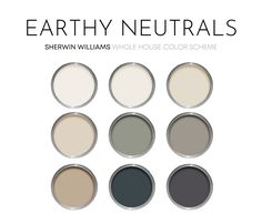 the earthy neutrals from sherylin williams'whole - house color scheme