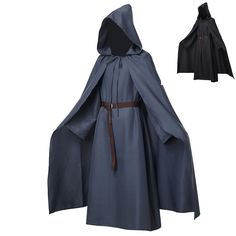 a hooded cloak is shown in two different colors