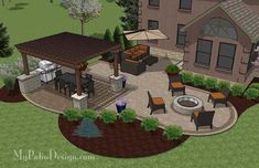 Patio Entertaining, Patio Areas, Patio Grande, Paver Designs, Backyard Paradise