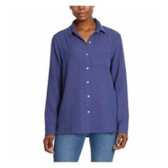 Jessica Simpson Colors: Blue (Skipper Blue) Front Button Closure Collared Button Cuffs Relaxed Fit Shirttail Hem 100% Cotton Ruffle Collar Shirt, Tie Front Cardigan, Crochet Shirt, Button Front Shirt, Sheer Blouse, Red Sweaters, Red Plaid, Jessica Simpson, Stripe Sweater