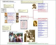 a family tree is shown with many pictures