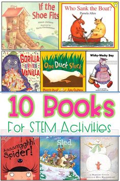 10 Books to teach about STEM in Kindergarten! Real World Problems, Stem Bins, Steam Ideas, Preschool Stem, Stem Lab