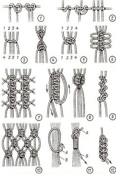 the instructions for how to tie a knot in different ways, including knots and loops