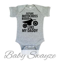 Bike Baby, One Piece Shirt, Unusual Baby Names, Motocross Riders, Baby Rugs