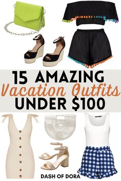 These summer dresses, summer rompers, and summer jumpsuits are super cute and I can't believe how inexpensive these summer outfits are. #summervacationoutfits #vacationoutfitideas Dressy Summer Outfits, Travel Packing Outfits, Summer Jumpsuits, Summer Rompers, Travel Outfit Plane, Summer Vacation Outfits, Vacay Outfits, Travel Outfit Summer, Travel Essentials For Women