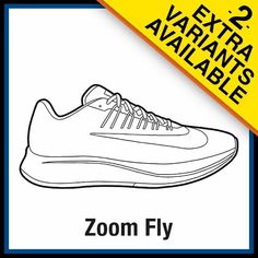 Shoe Outline, Sneakers Vector, Nike Vaporfly, Shoe Tattoos, Shoe Template, Sneaker Art, Nike Sneaker, Shoe Design, Nike Zoom