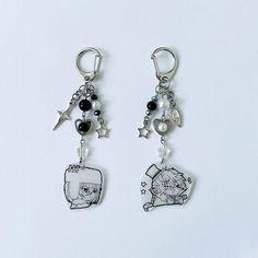 BSD Keychain Fyolai Keychain | Inspired by Fyodor and Nikolai | Matching Jewelry Fyodor And Nikolai, Keychains Anime, Anime Bungo Stray Dogs, Random Idea, Beads Keychain, Beads Inspiration, Self Defense Keychain, Bungou Stray Dogs Characters, Matching Keychains