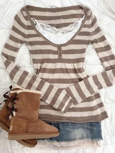 Casual street all-match striped women sweater hip-hop vintage Y2K new Harajuku aesthetic cute rock Downtown Outfits, New Rock, Y2k Outfits, Next Clothes, Stylish Jackets, Mode Inspiration, Look Cool, Skirt Outfits