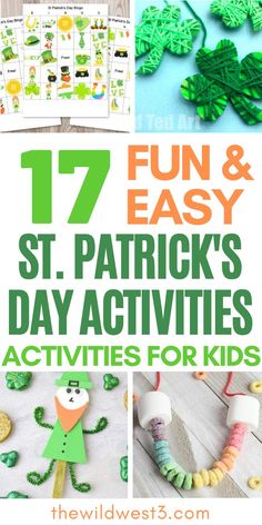 st patrick's day activities for kids that are fun and easy to do with the kids