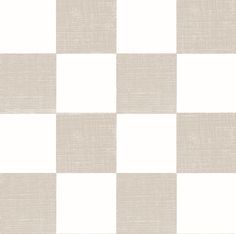 a checkered wallpaper pattern in beige and white