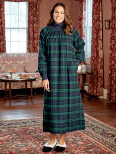 Black Watch Plaid, Womens Sleepwear, Flannel Robe, Sleeping Dress, Flannel Nightgown, Vermont Country Store, Purple Lingerie, Cotton Linen Dresses, Flannel Women