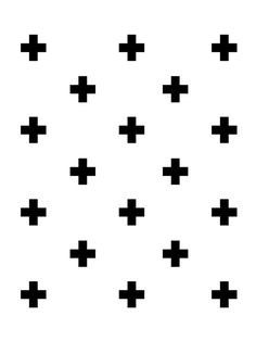 black and white crosses are arranged in the shape of an x on a white background