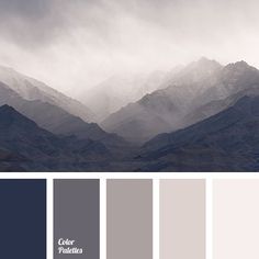 the mountains are covered in gray and white color scheme for interior paint colors that match with their surroundings