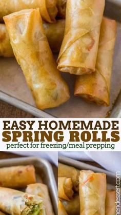 homemade spring rolls are ready to be eaten