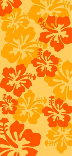 an orange and yellow flower pattern is shown