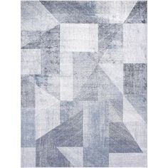 an area rug with various shapes and sizes on it, including squares and rectangles