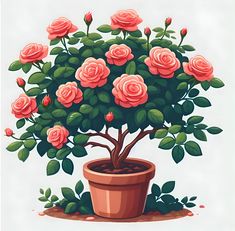 Rose Bush Drawing Simple, Bush Drawing, Pretty Flower Art, Rose Illustration, Flower Art Drawing, Plant Drawing, Cartoon Background, Pencil Art Drawings, Detail Art