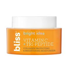 Bliss Bright Idea Vitamin C + Tri-Peptide Collagen Protecting & Brightening Moisturizer - 1.7 fl oz, Adult Unisex Best Drugstore Moisturizer, Bliss Products, Homemade Stuff, Supple Skin, Best Moisturizer, Ascorbic Acid, Beauty Ideas, Tinted Moisturizer