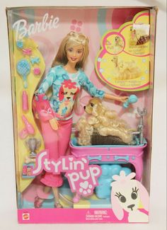 the barbie doll is playing with her toys