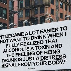 Reframe App on Instagram: "Alcohol, despite its many toxic effects on our bodies, has been heavily encouraged by our society for decades. From social gatherings to advertisements, we are constantly bombarded with messages that tell us drinking is the key to relaxation, fun, and even success. ❌

The truth is that alcohol is a powerful and dangerous substance that can harm our central nervous system, mental health, relationships and finances. ⚠️ In fact, alcohol use disorder is the 3rd leading preventable cause of death in the U.S., and can even cause 7 different types of cancers.

The good news is that it’s never too late to change our relationship with alcohol. Everyone’s journey with alcohol is different. Whether that’s cutting back or refraining from alcohol completely, we have the resou Anti Alcohol, Giving Up Alcohol, Distress Signal, Alcohol Quotes