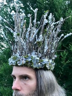 Winter Wedding Crown for Men Mens Winter Ice Crown Mens | Etsy UK Woodland Costume, Crown For Men, Twig Crown, Ice Crown, Spirit Costume, Woodland Crown, Winter Costume, King Costume, Headpiece Diy