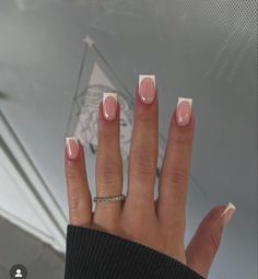 French Tip Acrylic Nails, French Acrylic Nails, Short Square Acrylic Nails, Acrylic Nails Coffin Short, Square Acrylic Nails, Makati