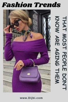 Deep Purple Dress, Woman Aesthetic, Purple Outfits, Interview Outfit, Modest Fashion Outfits, Classic Outfits, Casual Dinner Outfit