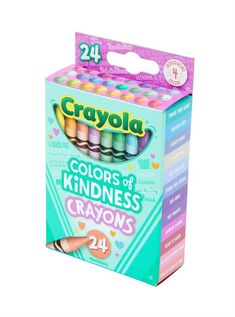 a box of crayola colors of kindness crayons 24 count each color